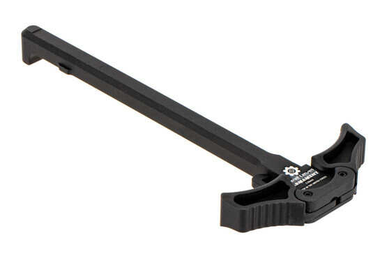 The Next Level Armament NLX AR-15 ambi charging handle features a black anodized finish